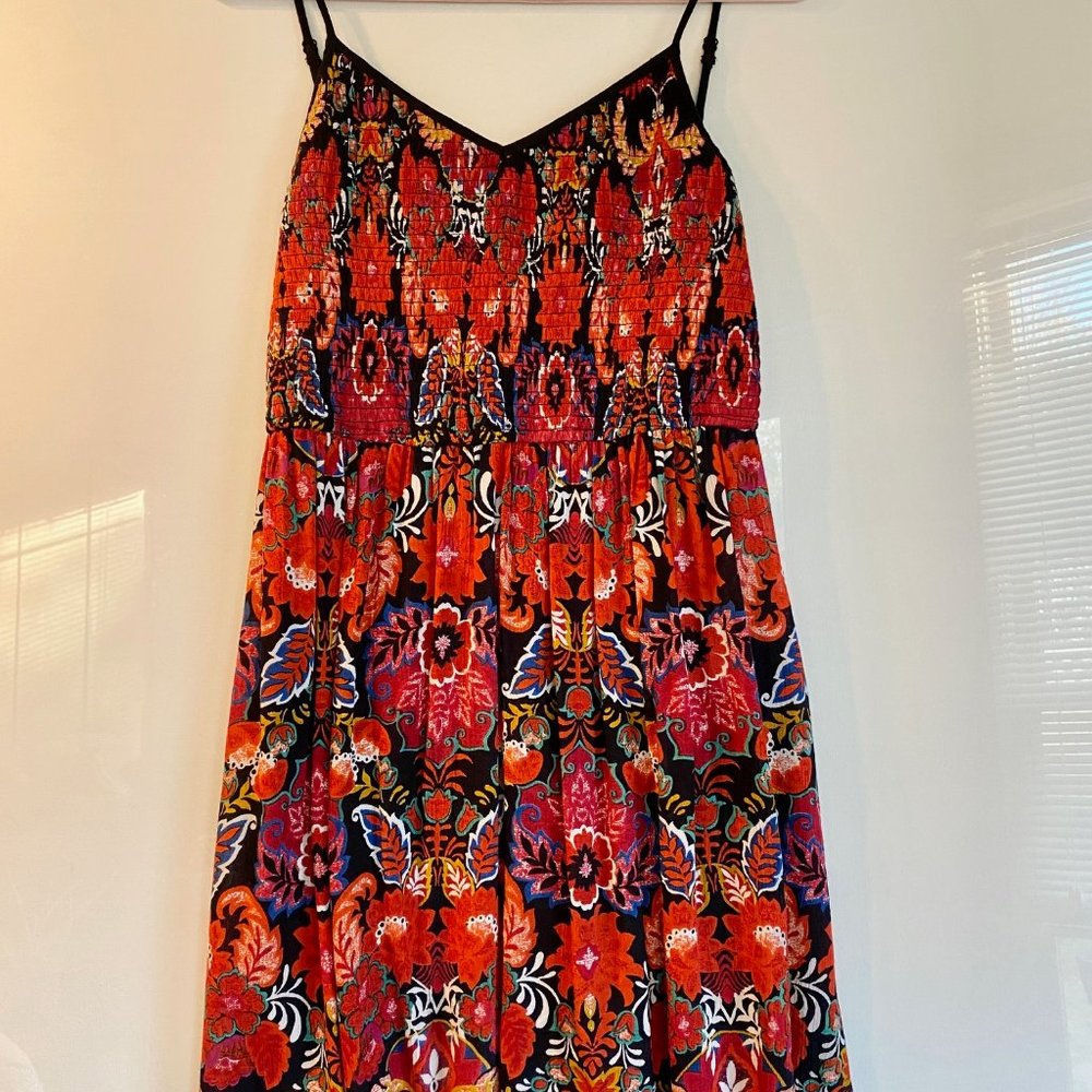 Tropical Summer Dress Hi Low Laceup